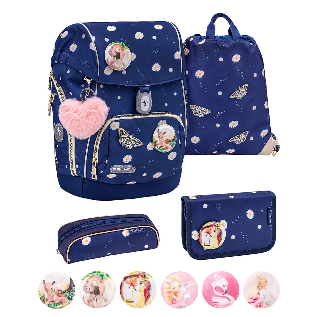 BELMIL Premium Schulranzen-Set 5tlg. Comfy Plus "Daisy" Für Kleine Kinder, Erstklässler 1 BELMIL Premium Schulranzen-Set 5tlg. Comfy Plus "Daisy" Für Kleine Kinder, Erstklässler