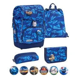 BELMIL Premium Schulranzen-Set 5tlg. Comfy Plus "Glacier Blue" Für Kleine Kinder