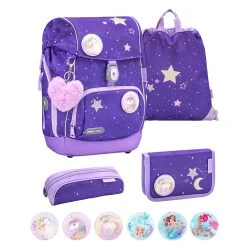 BELMIL Premium Schulranzen-Set 5tlg. Comfy Plus"Dahlia" Für Kleine Kinder, Erstklässler