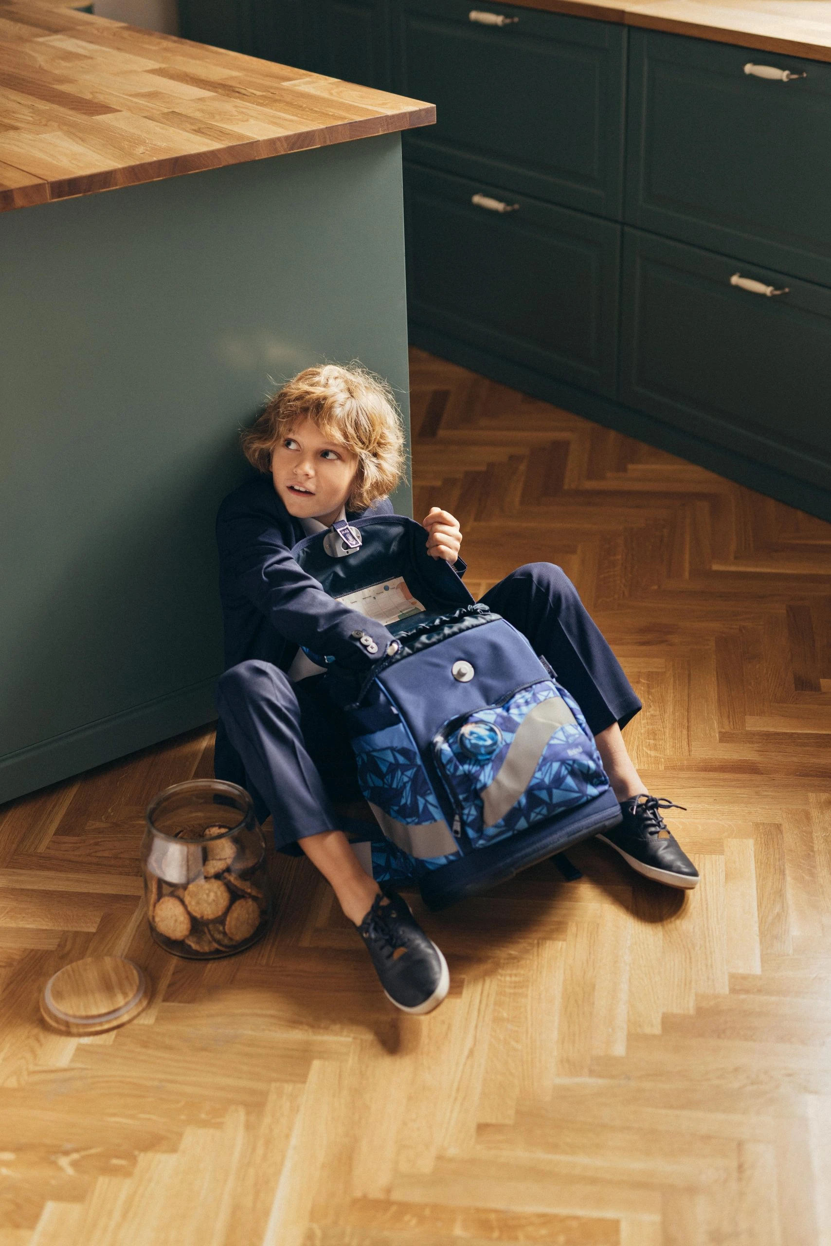 BELMIL Premium Schulranzen-Set 5tlg. Smarty Plus "Glacier Blue" Mit Brustgurt 2 BELMIL Premium Schulranzen-Set 5tlg. Smarty Plus "Glacier Blue" Mit Brustgurt – Bild 2