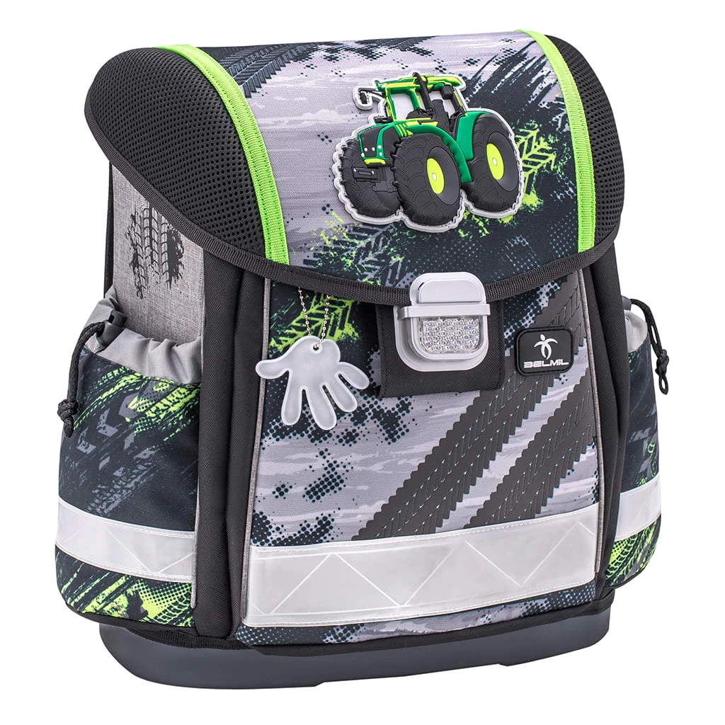 BELMIL Schulranzen-Set 4tlg. Classy "Green Tractor" Schwarz, Grün, Schwarz H 36 Cm B 32 Cm T 19 Cm 2 BELMIL Schulranzen-Set 4tlg. Classy "Green Tractor" Schwarz, Grün, Schwarz H 36 Cm B 32 Cm T 19 Cm – Bild 2