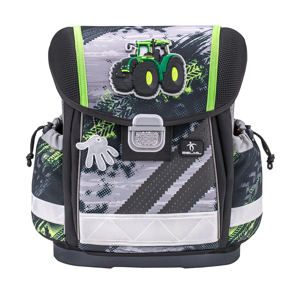 BELMIL Schulranzen-Set 4tlg. Classy "Green Tractor" Schwarz, Grün, Schwarz H 36 Cm B 32 Cm T 19 Cm 3 BELMIL Schulranzen-Set 4tlg. Classy "Green Tractor" Schwarz, Grün, Schwarz H 36 Cm B 32 Cm T 19 Cm – Bild 3