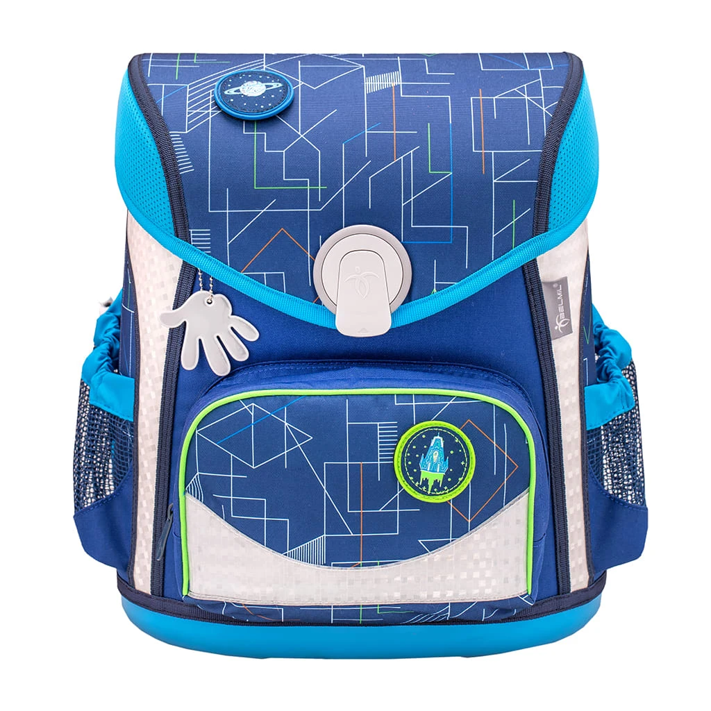 BELMIL Schulranzen-Set 4tlg. Cool Bag "Invasion" Blau Mit Brustgurt, Hüftgurt, Magnetverschluss H 36 Cm B 31 Cm T 23 Cm 3 BELMIL Schulranzen-Set 4tlg. Cool Bag "Invasion" Blau Mit Brustgurt, Hüftgurt, Magnetverschluss H 36 Cm B 31 Cm T 23 Cm – Bild 3