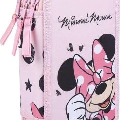 Cerda Triple-Federmäppchen Disney Minnie Mouse Befüllt, 42-tlg.