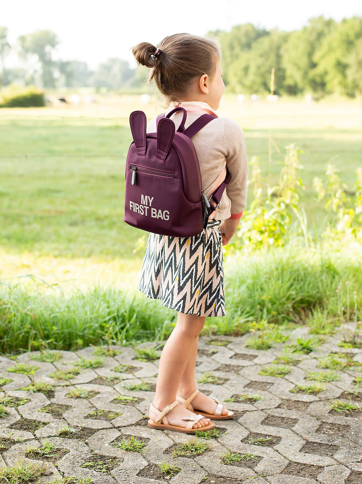 Childhome Kinderrucksack KIDS MY FIRST BAG, Aubergine 2 Childhome Kinderrucksack KIDS MY FIRST BAG, Aubergine – Bild 2