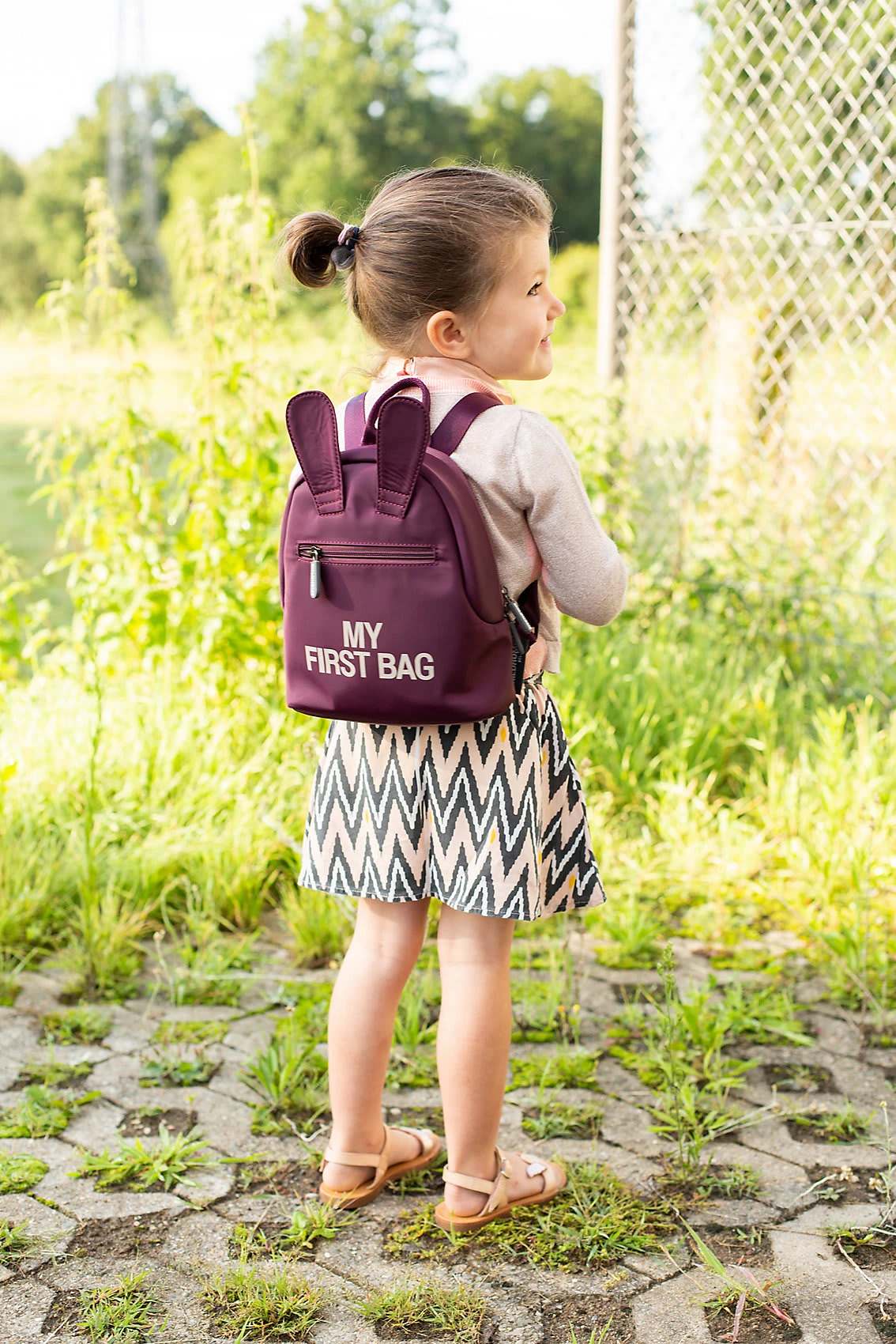 Childhome Kinderrucksack KIDS MY FIRST BAG, Aubergine 3 Childhome Kinderrucksack KIDS MY FIRST BAG, Aubergine – Bild 3