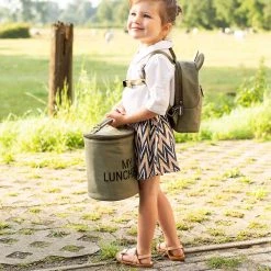 Childhome Thermotasche KIDS MY LUNCHBAG, Isothermisch, Canvas, Khaki -Yeaz Geschäft childhome thermotasche kids my lunchbag isothermisch canvas khaki 3