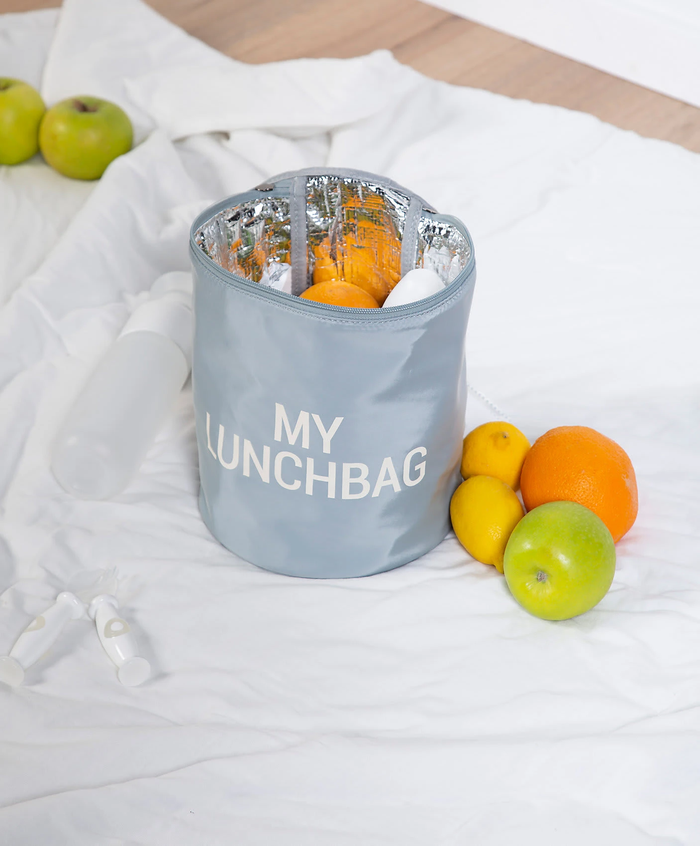 Childhome Thermotasche KIDS MY LUNCHBAG, Isothermisch, Grau/altweiß 3 Childhome Thermotasche KIDS MY LUNCHBAG, Isothermisch, Grau/altweiß – Bild 3