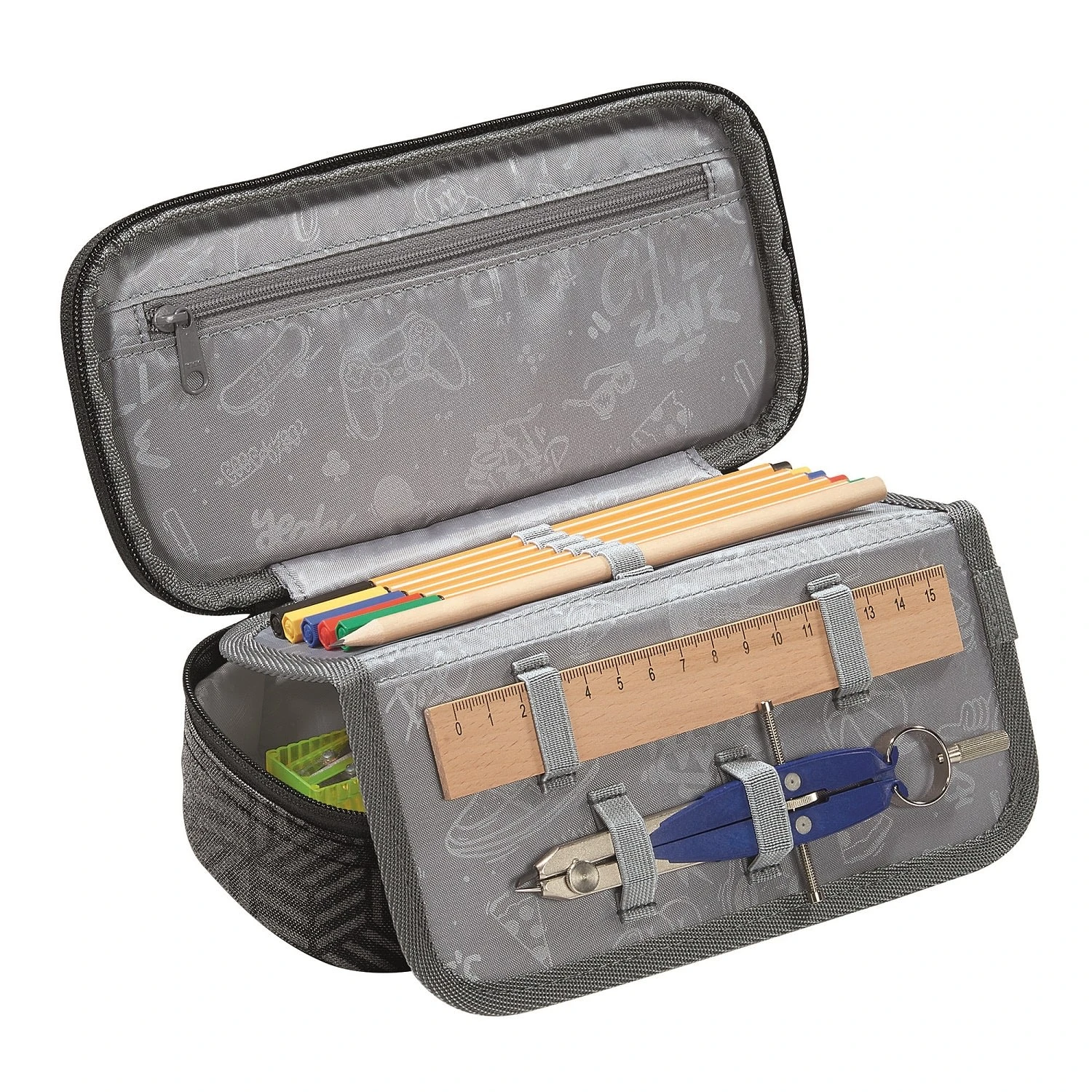 Coocazoo Schlamperbox Black Carbon - Mäppchen In Schwarz 2 Coocazoo Schlamperbox Black Carbon - Mäppchen In Schwarz – Bild 2