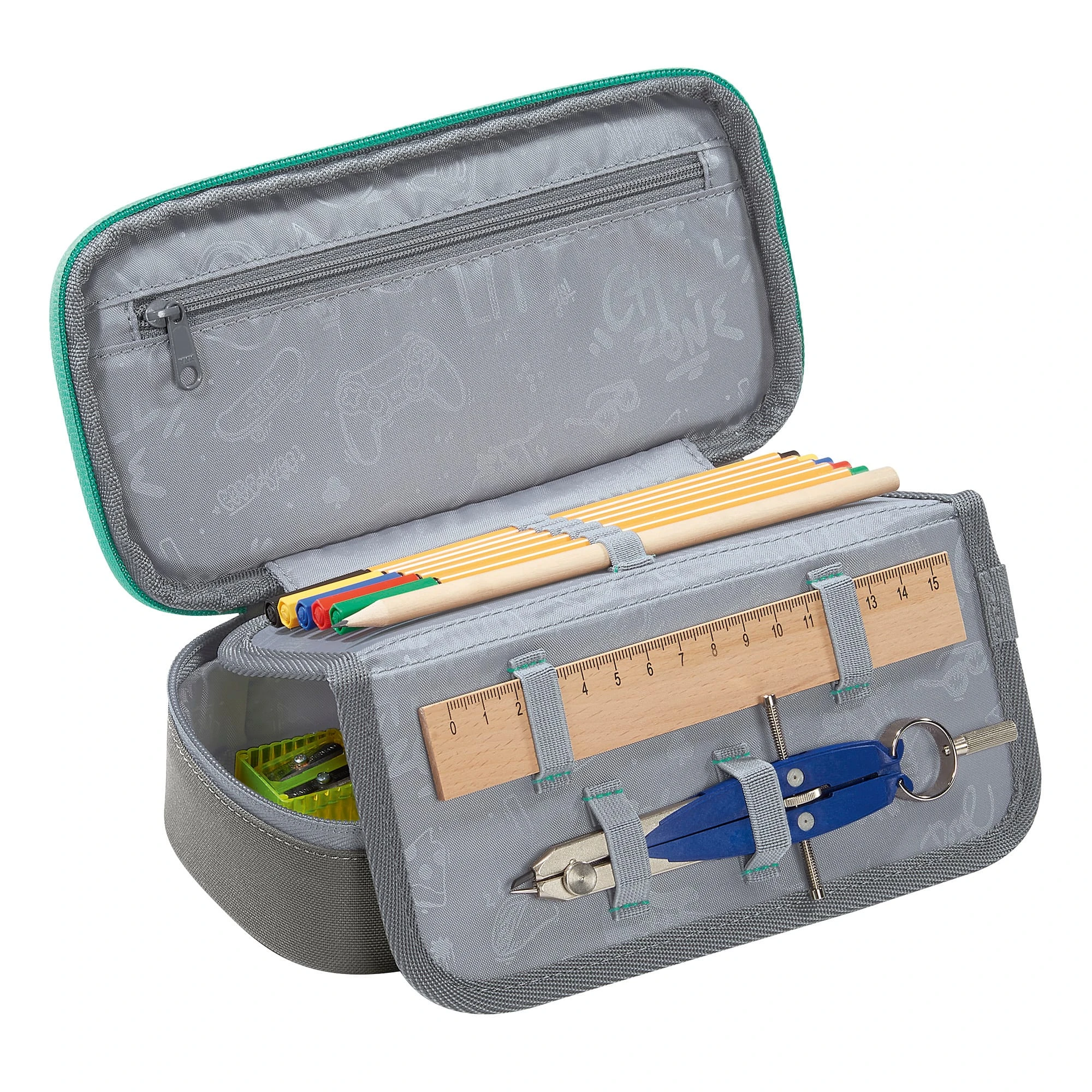 Coocazoo Schlamperbox Fresh Mint In Grau/mint 2 Coocazoo Schlamperbox Fresh Mint In Grau/mint – Bild 2