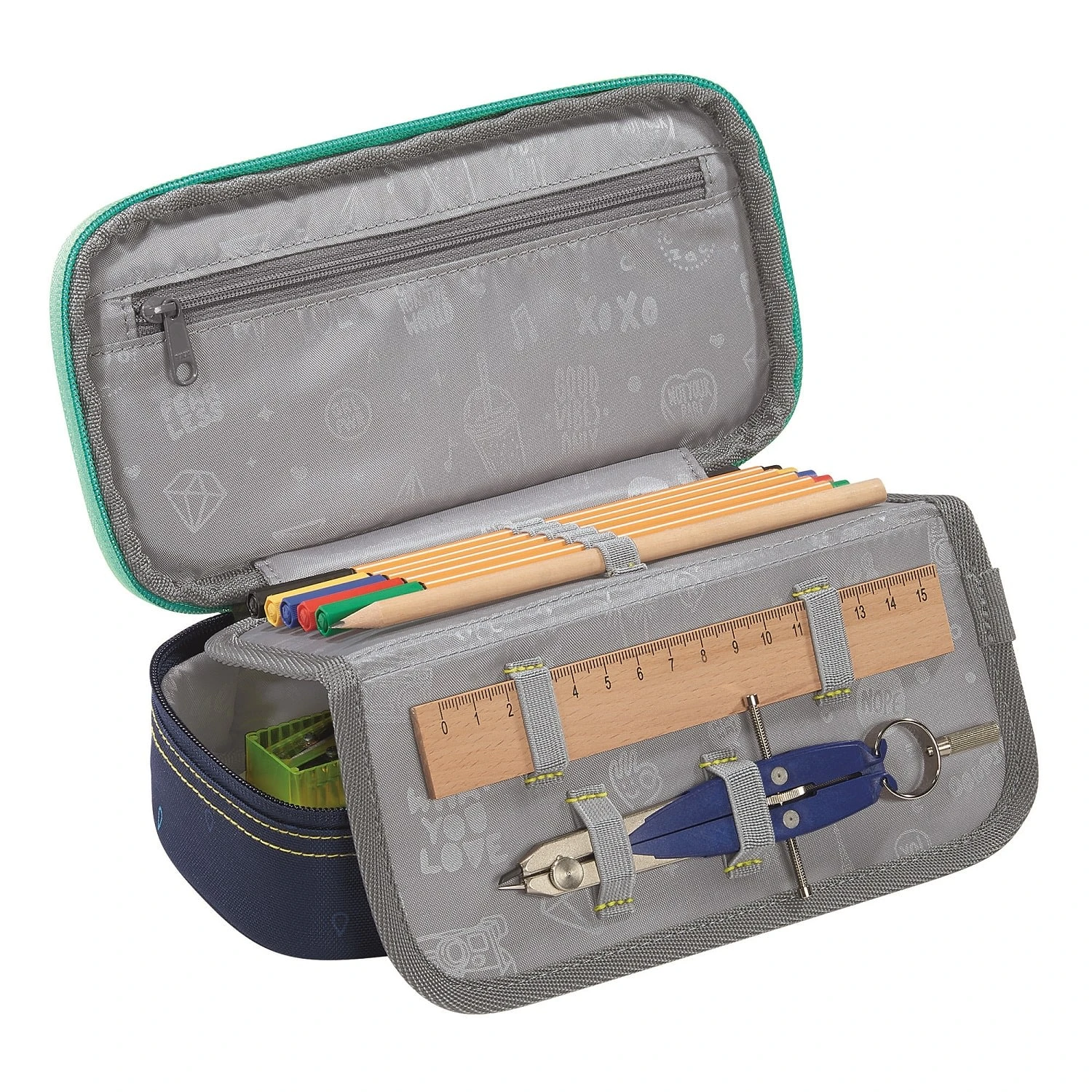 Coocazoo Schlamperbox Happy Raindrops Mäppchen In Blau 2 Coocazoo Schlamperbox Happy Raindrops Mäppchen In Blau – Bild 2