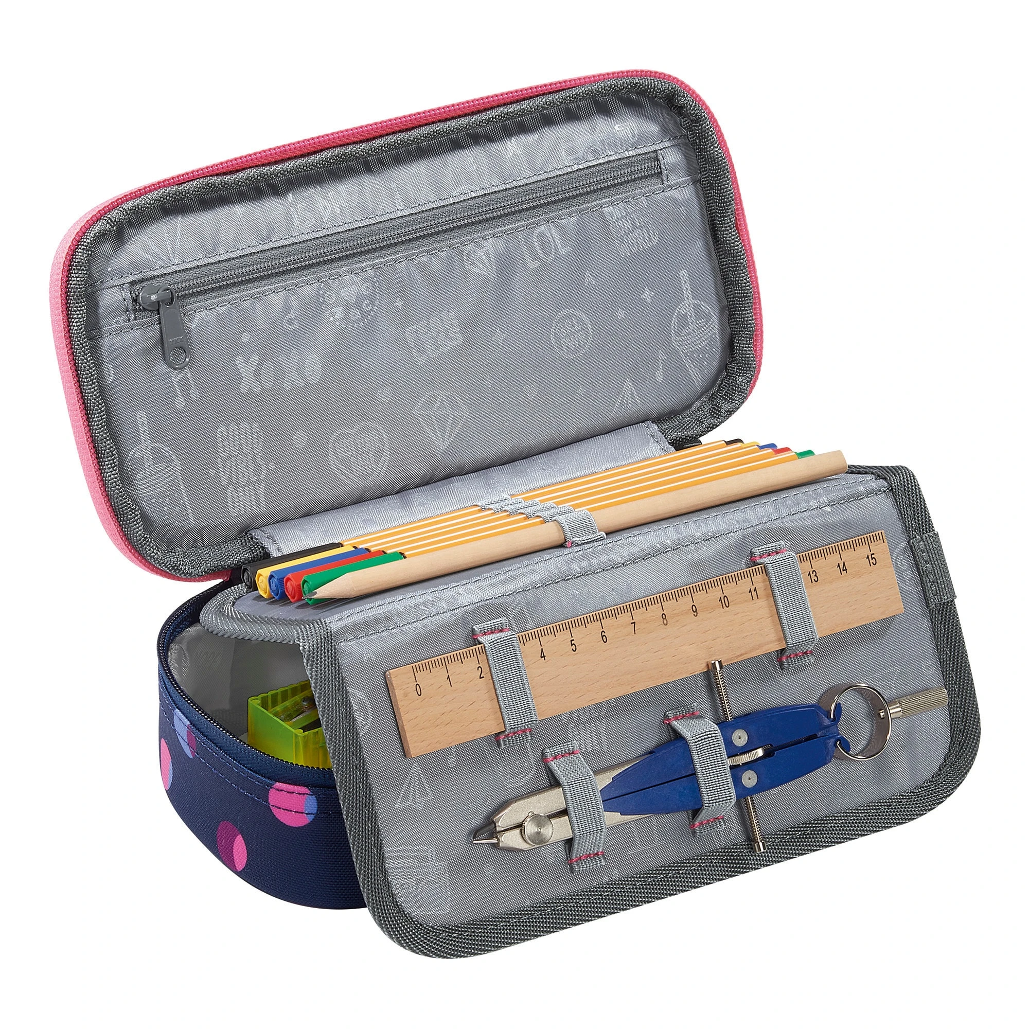 Coocazoo Schlamperbox Reflective Moons In Lila/pink 2 Coocazoo Schlamperbox Reflective Moons In Lila/pink – Bild 2