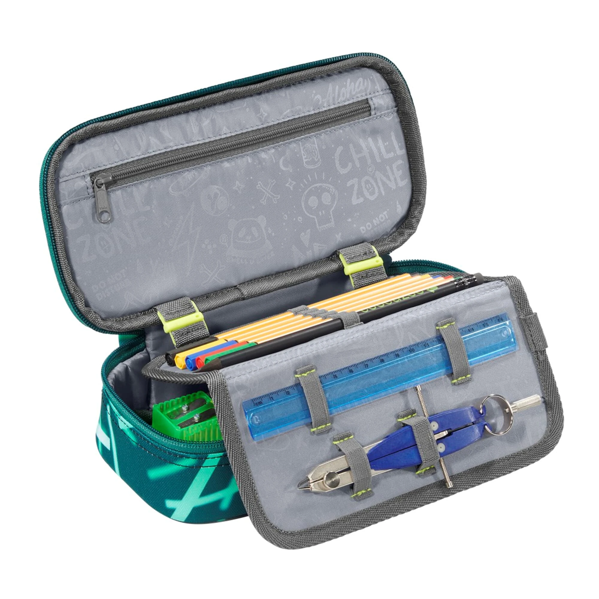 Coocazoo Schlamperetui PencilDenzel In Cyber Green 2 Coocazoo Schlamperetui PencilDenzel In Cyber Green – Bild 2