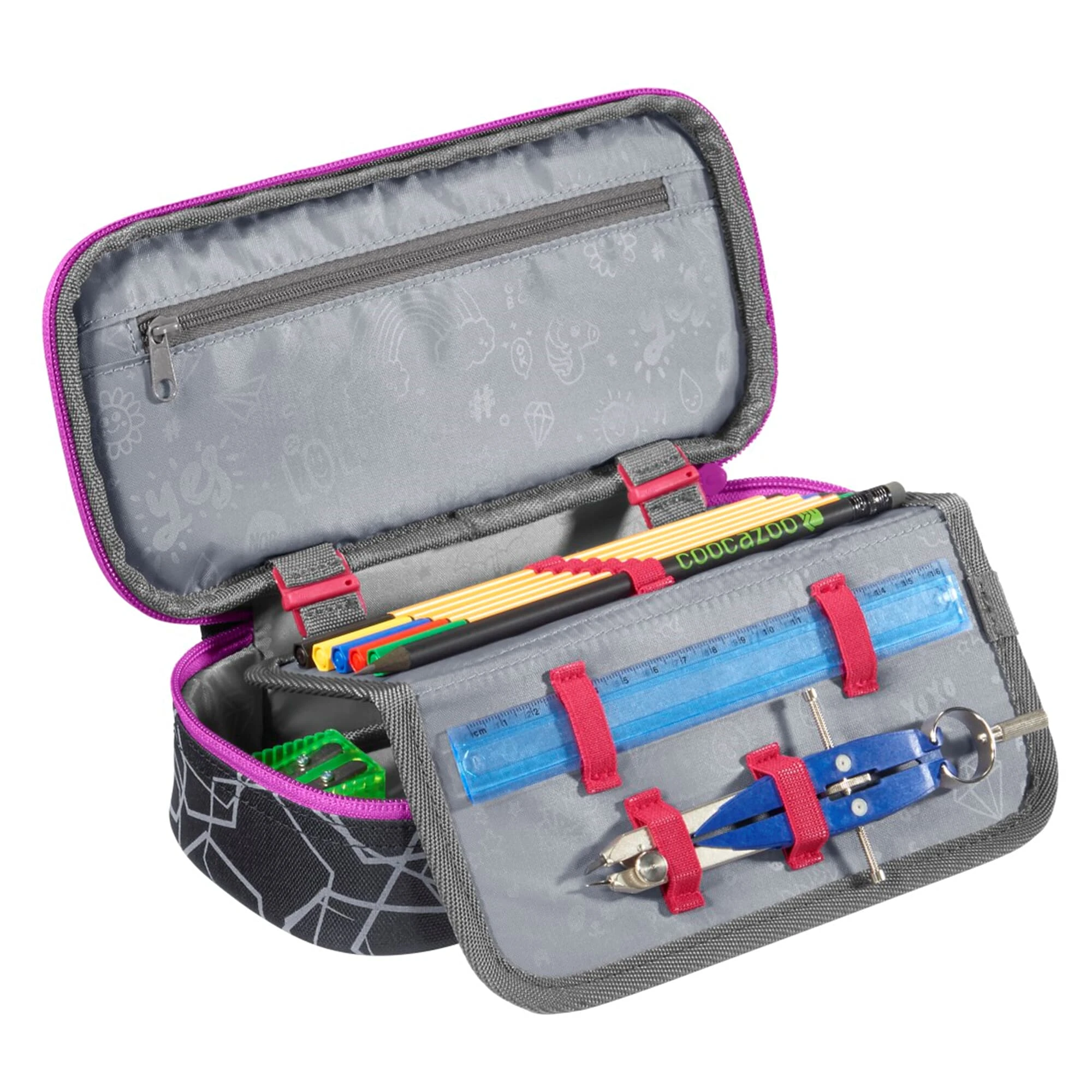 Coocazoo Schlamperetui PencilDenzel In Laserreflect Berry 2 Coocazoo Schlamperetui PencilDenzel In Laserreflect Berry – Bild 2