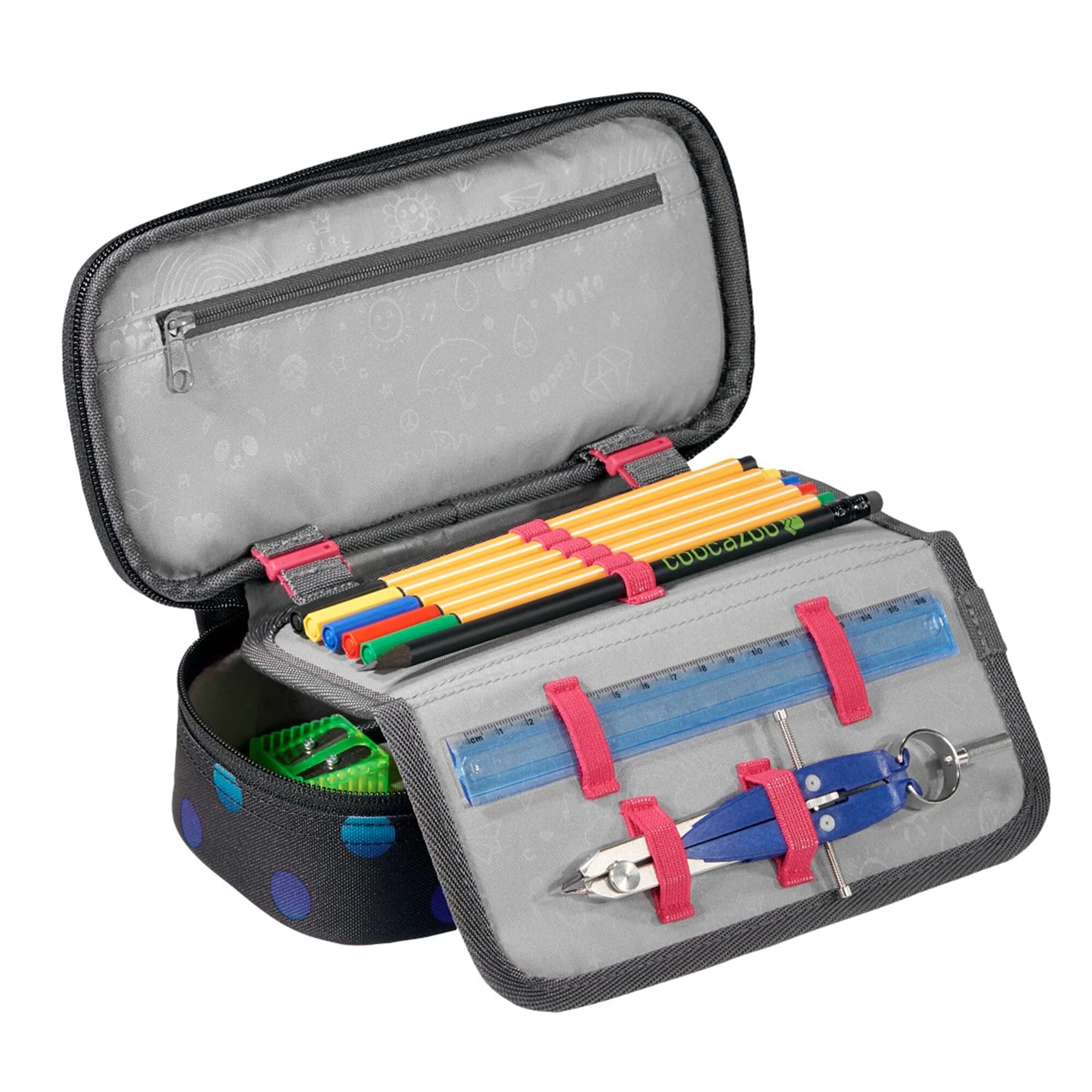 Coocazoo Schlamperetui PencilDenzel In Magic Polka Colorful 2 Coocazoo Schlamperetui PencilDenzel In Magic Polka Colorful – Bild 2