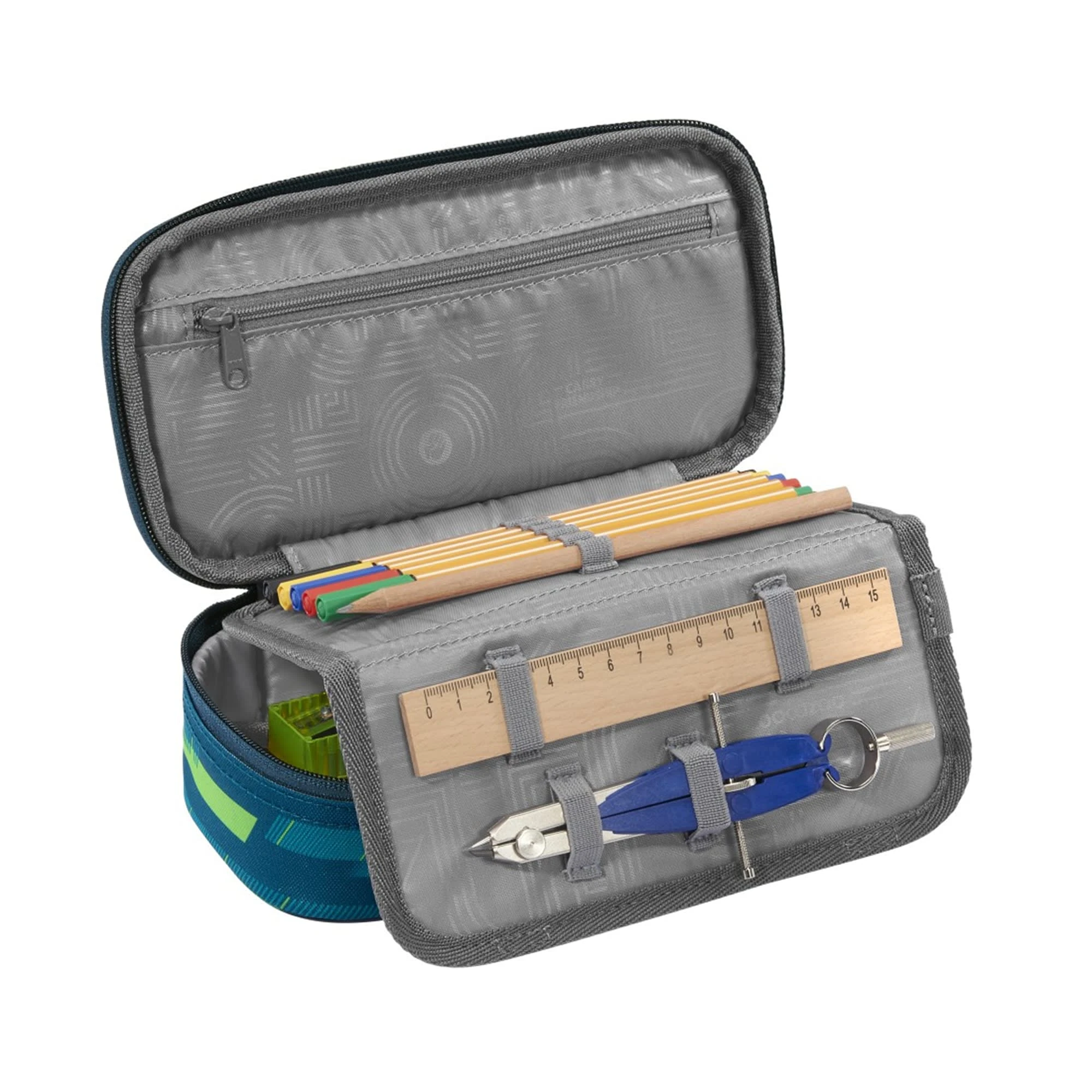 Coocazoo Schlampermäppchen In Lime Stripe 2 Coocazoo Schlampermäppchen In Lime Stripe – Bild 2