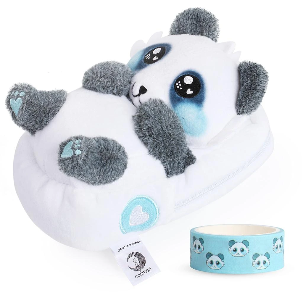 CORIMORI Kuscheltier Federmäppchen In Blau/weiß 2 CORIMORI Kuscheltier Federmäppchen In Blau/weiß – Bild 2