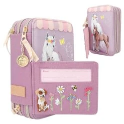 Depesche 3-Fach Federtasche Farm House Inkl. Stifte Miss Melody 20 X 13 X 7,5 Cm In Lila -Yeaz Geschäft depesche 3 fach federtasche farm house inkl stifte miss melody 20 x 13 x 7 5 cm in lila 7