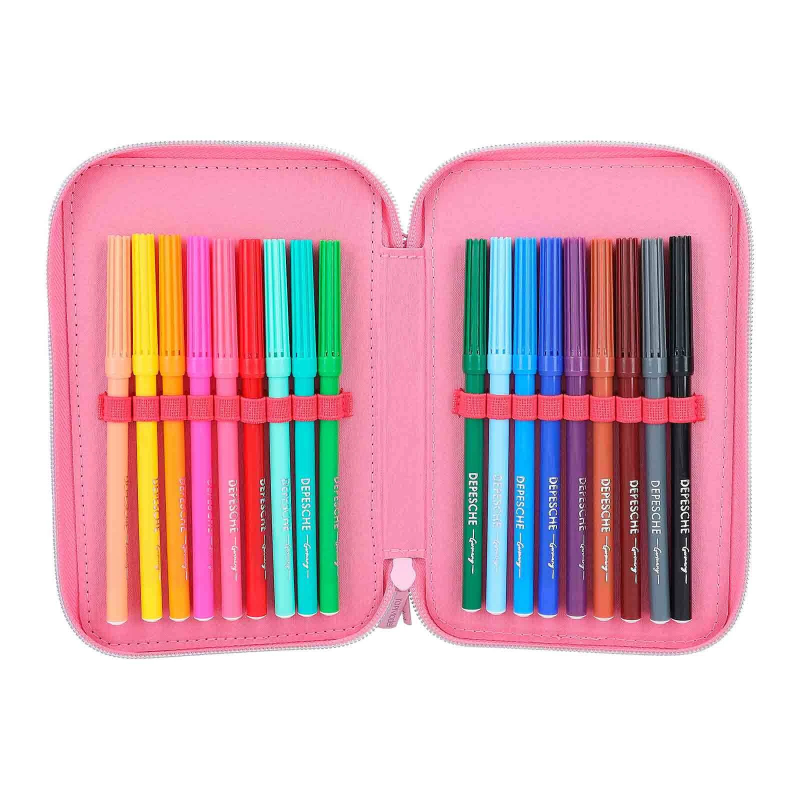 Depesche 3-Fach Federtasche ONE LOVE Inkl. Stifte TOPModel 20 X 13 Cm In Rot 4 Depesche 3-Fach Federtasche ONE LOVE Inkl. Stifte TOPModel 20 X 13 Cm In Rot – Bild 4