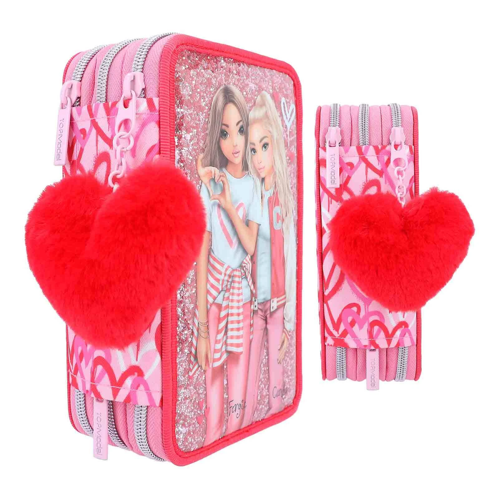 Depesche 3-Fach Federtasche ONE LOVE Inkl. Stifte TOPModel 20 X 13 Cm In Rot 6 Depesche 3-Fach Federtasche ONE LOVE Inkl. Stifte TOPModel 20 X 13 Cm In Rot – Bild 6