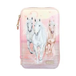 Depesche 3-Fach Federtasche Sundown Inkl. Stifte Miss Melody 20 X 13 X 7,5 Cm In Rosa
