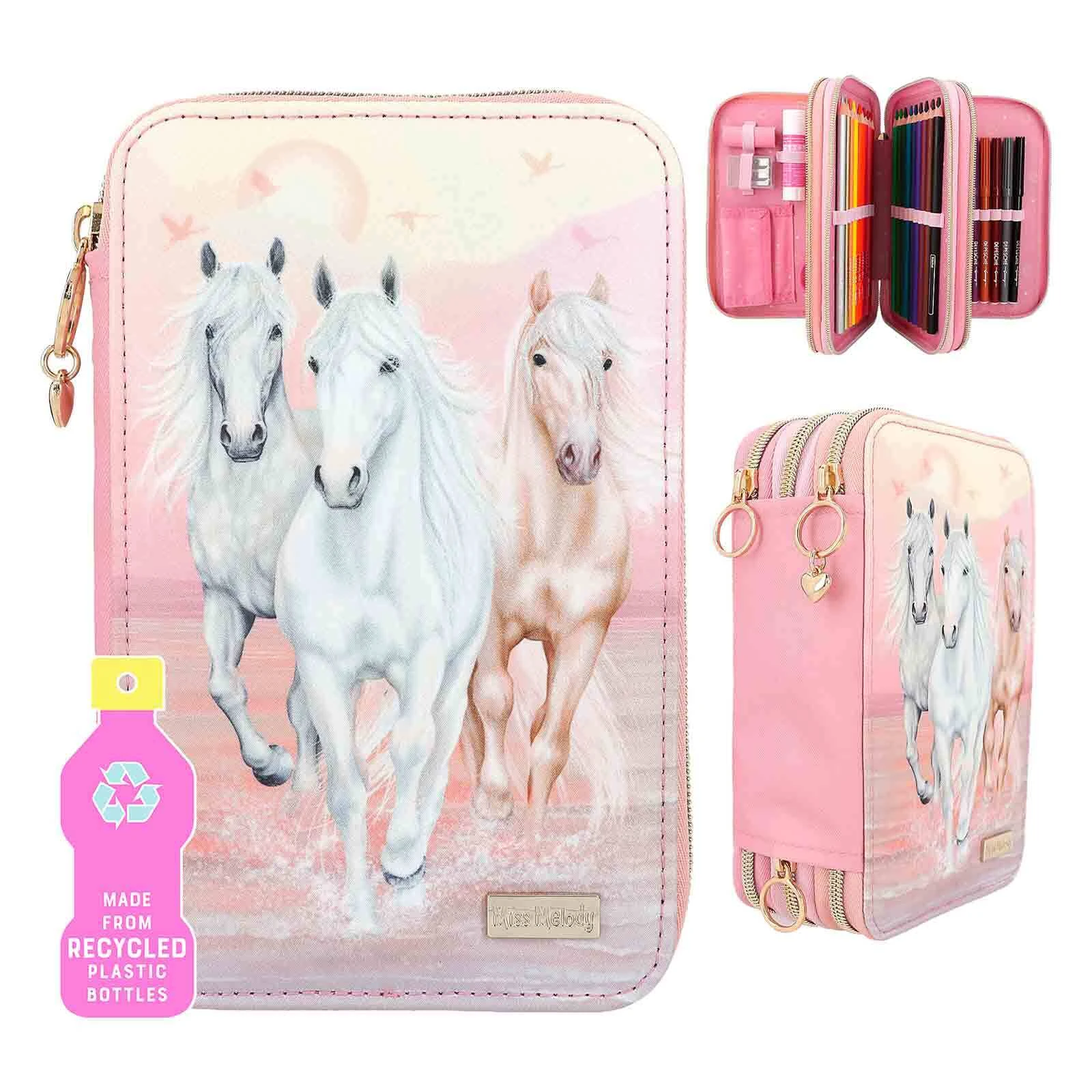 Depesche 3-Fach Federtasche Sundown Inkl. Stifte Miss Melody 20 X 13 X 7,5 Cm In Rosa 7 Depesche 3-Fach Federtasche Sundown Inkl. Stifte Miss Melody 20 X 13 X 7,5 Cm In Rosa – Bild 7