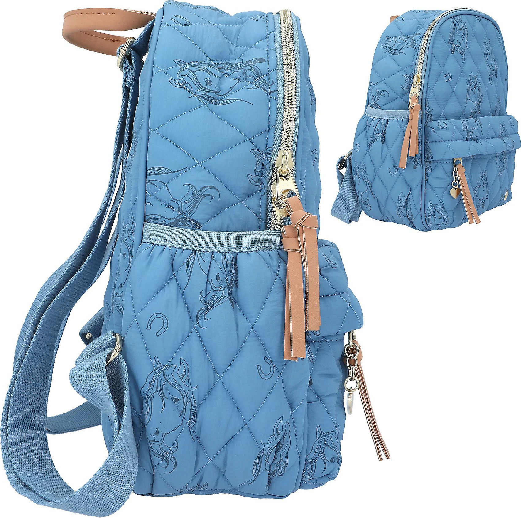 Depesche Miss Melody Freizeitrucksack BLUE QUILT 2 Depesche Miss Melody Freizeitrucksack BLUE QUILT – Bild 2