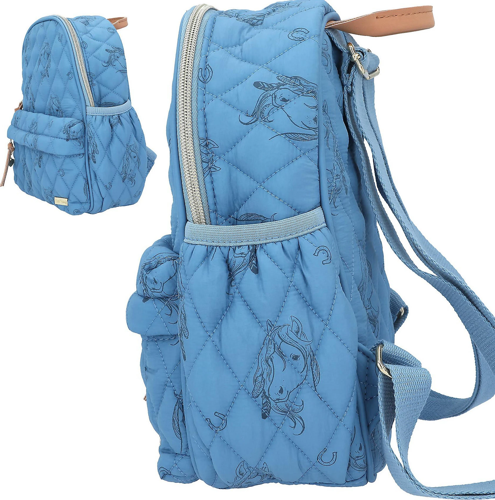 Depesche Miss Melody Freizeitrucksack BLUE QUILT 3 Depesche Miss Melody Freizeitrucksack BLUE QUILT – Bild 3