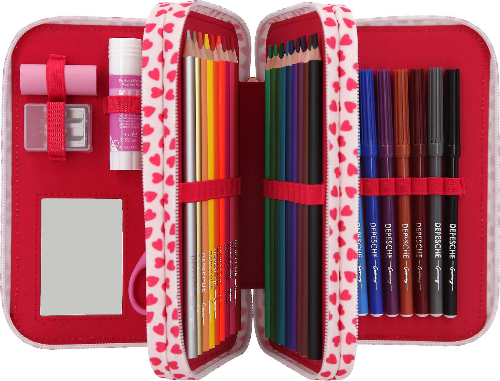 Depesche TOPModel Triple-Federmäppchen BEAUTY GIRL, Befüllt Mit über 40 Teilen 7 Depesche TOPModel Triple-Federmäppchen BEAUTY GIRL, Befüllt Mit über 40 Teilen – Bild 7