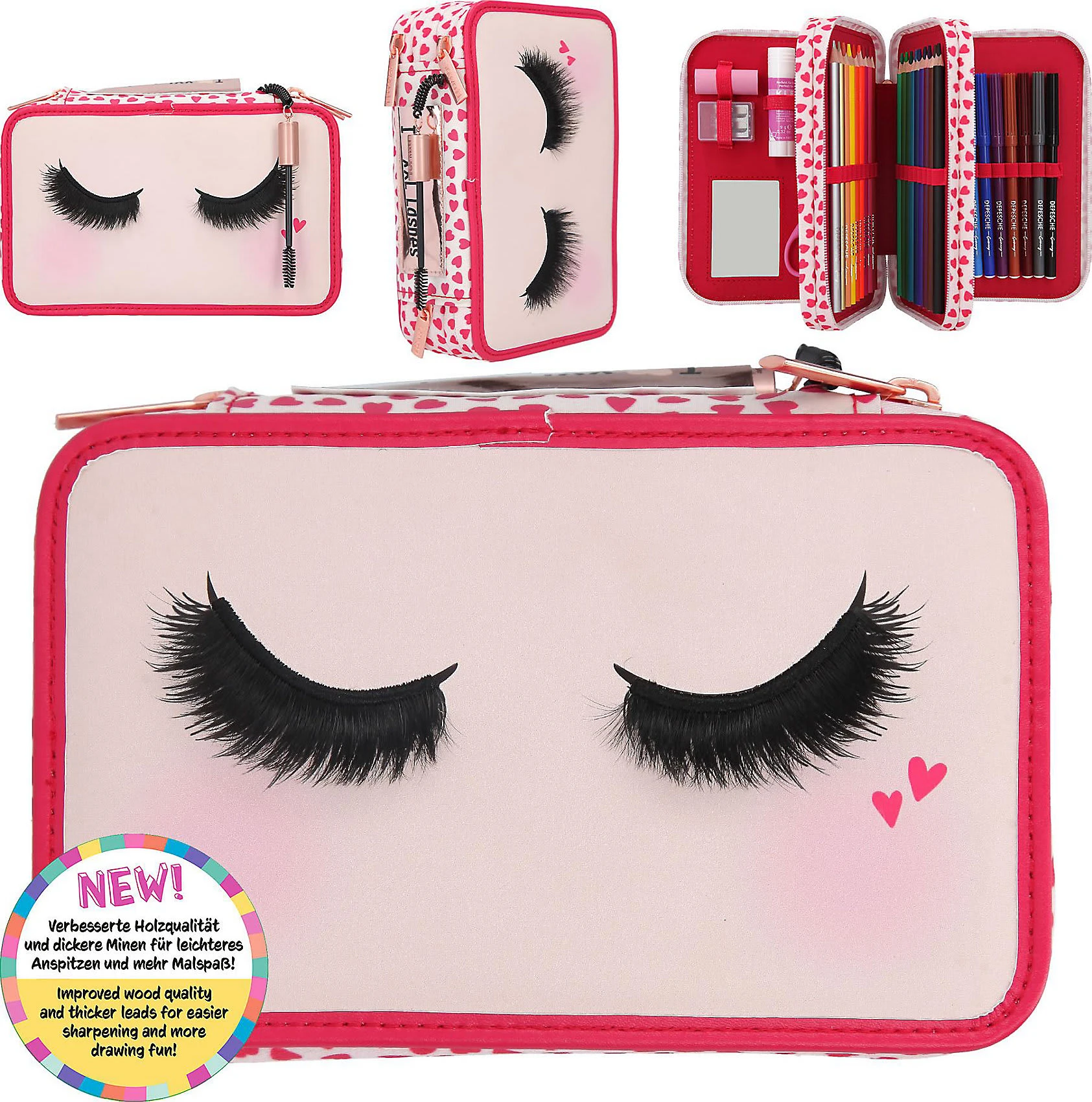 Depesche TOPModel Triple-Federmäppchen BEAUTY GIRL, Befüllt Mit über 40 Teilen 1 Depesche TOPModel Triple-Federmäppchen BEAUTY GIRL, Befüllt Mit über 40 Teilen