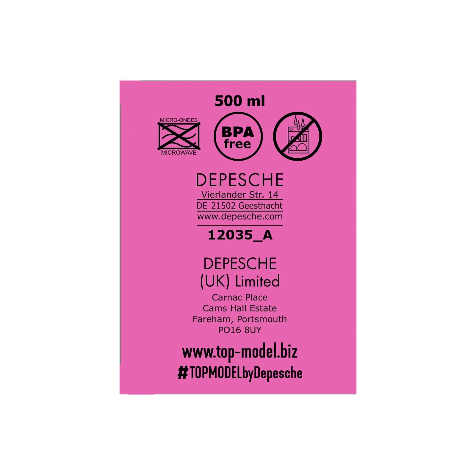 Depesche Trinkflasche Corgi TOPModel 600 Ml In Transparent 6 Depesche Trinkflasche Corgi TOPModel 600 Ml In Transparent – Bild 6