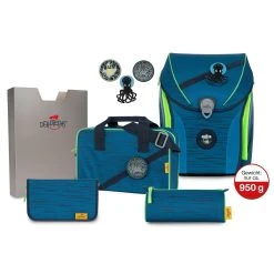 DerDieDas ErgoFlex Max Buttons Schulranzen-Set 5tlg. In Ghost