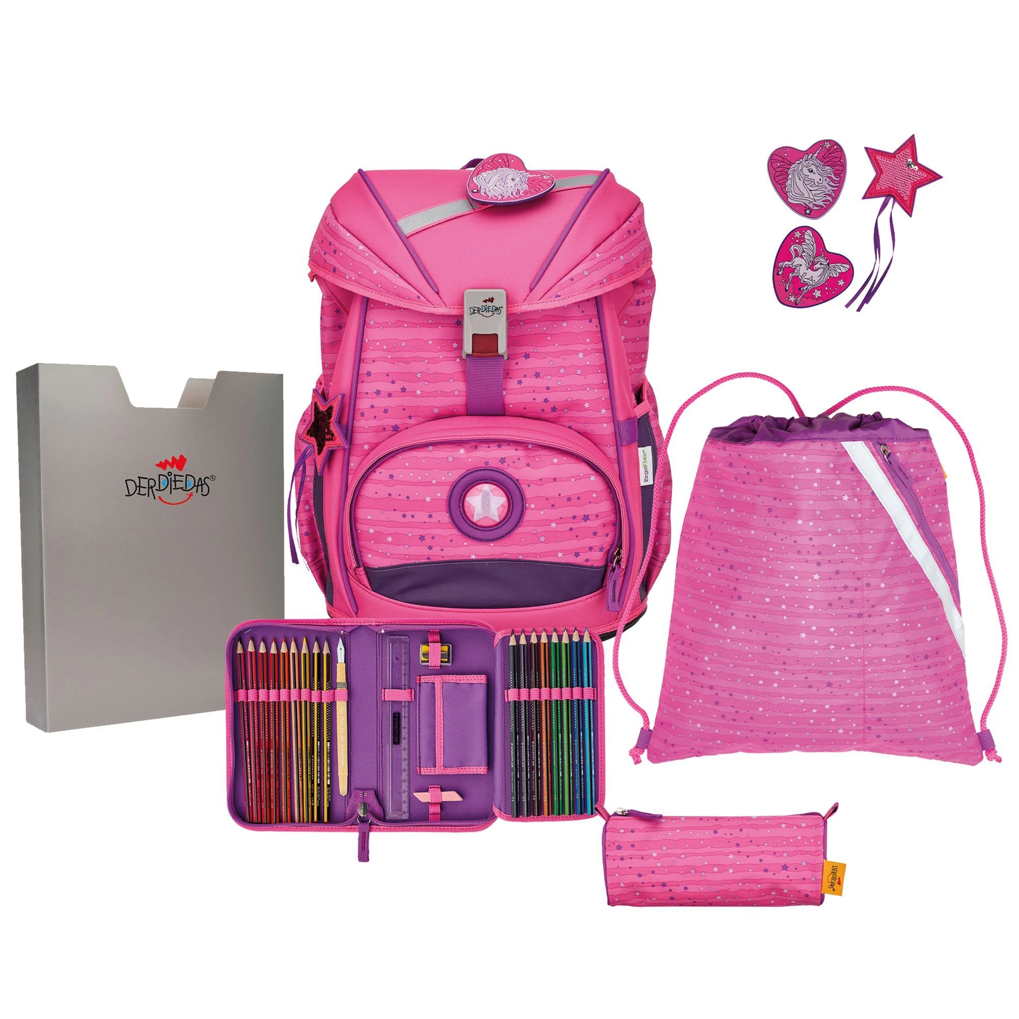 DerDieDas ErgoFlex Schulranzen-Set 5tlg. In Pretty Unicorn 1 DerDieDas ErgoFlex Schulranzen-Set 5tlg. In Pretty Unicorn