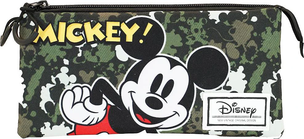 Disney Mickey Mouse & Friends Triple-Schlampermäppchen Disney Mickey Mouse Camouflage, Unbefüllt 2 Disney Mickey Mouse & Friends Triple-Schlampermäppchen Disney Mickey Mouse Camouflage, Unbefüllt – Bild 2