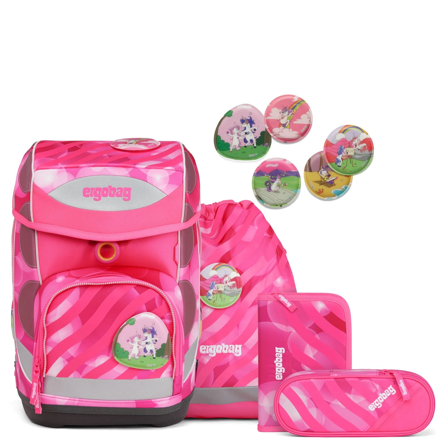 Ergobag Cubo "Neo Edition" - Schulranzen Set 5tlg. In KuntBärbuntes Einhorn 1 Ergobag Cubo "Neo Edition" - Schulranzen Set 5tlg. In KuntBärbuntes Einhorn