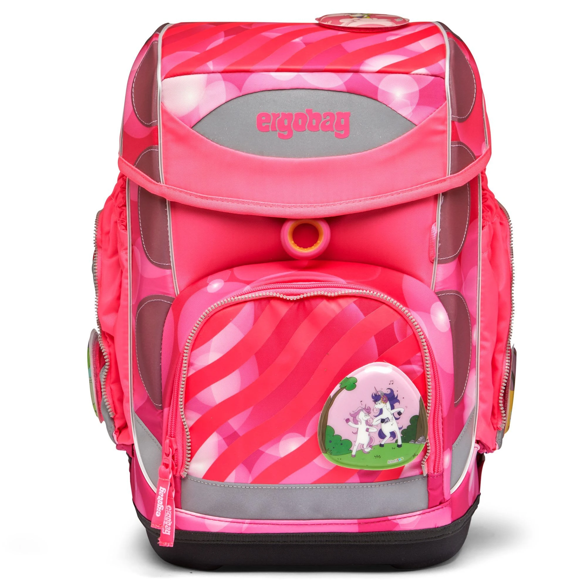 Ergobag Cubo Schulranzen-Set 5tlg. Inkl. Klettie-Set In Kuntbärbuntes Einhorn 2 Ergobag Cubo Schulranzen-Set 5tlg. Inkl. Klettie-Set In Kuntbärbuntes Einhorn – Bild 2