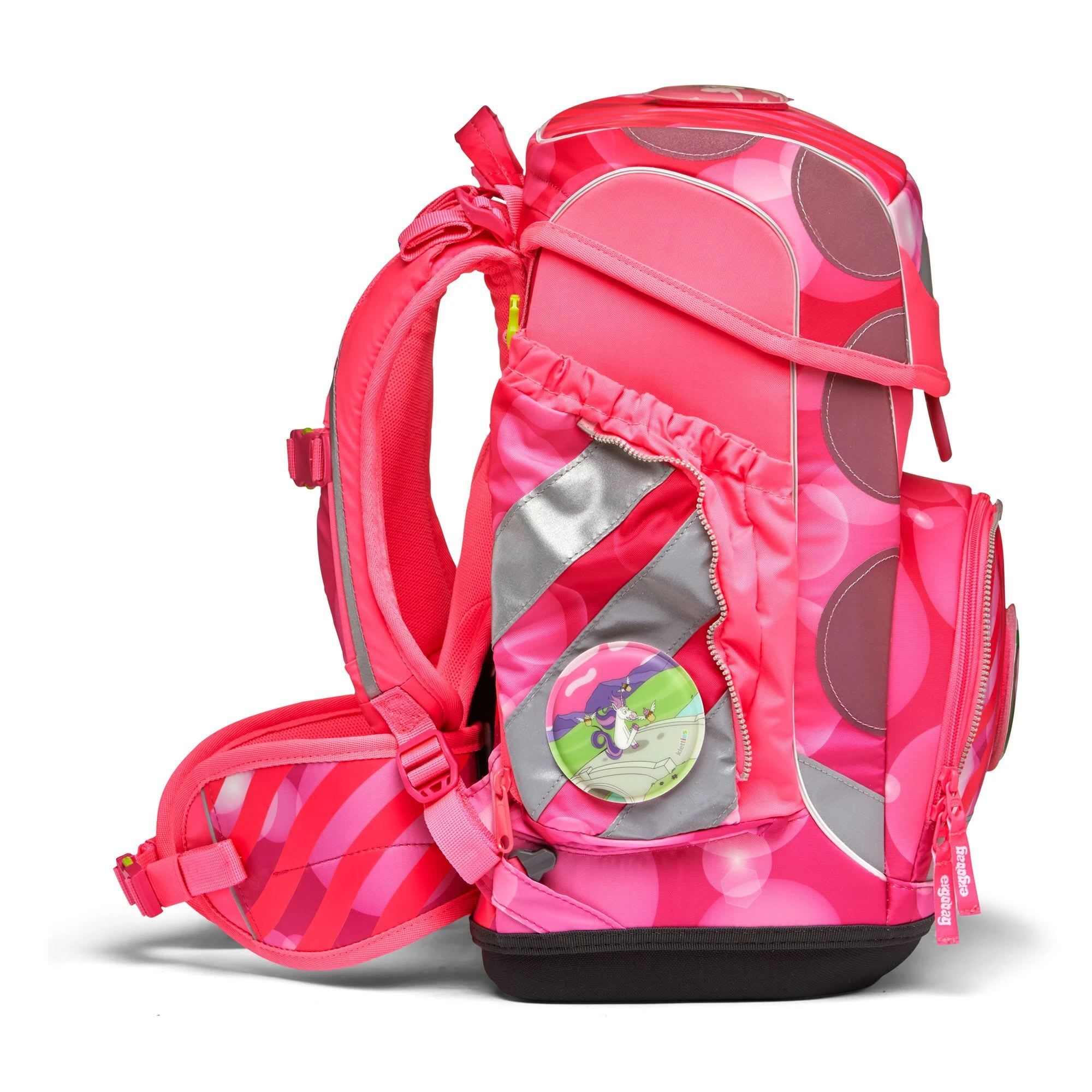 Ergobag Cubo Schulranzen-Set 5tlg. Inkl. Klettie-Set In Kuntbärbuntes Einhorn 3 Ergobag Cubo Schulranzen-Set 5tlg. Inkl. Klettie-Set In Kuntbärbuntes Einhorn – Bild 3