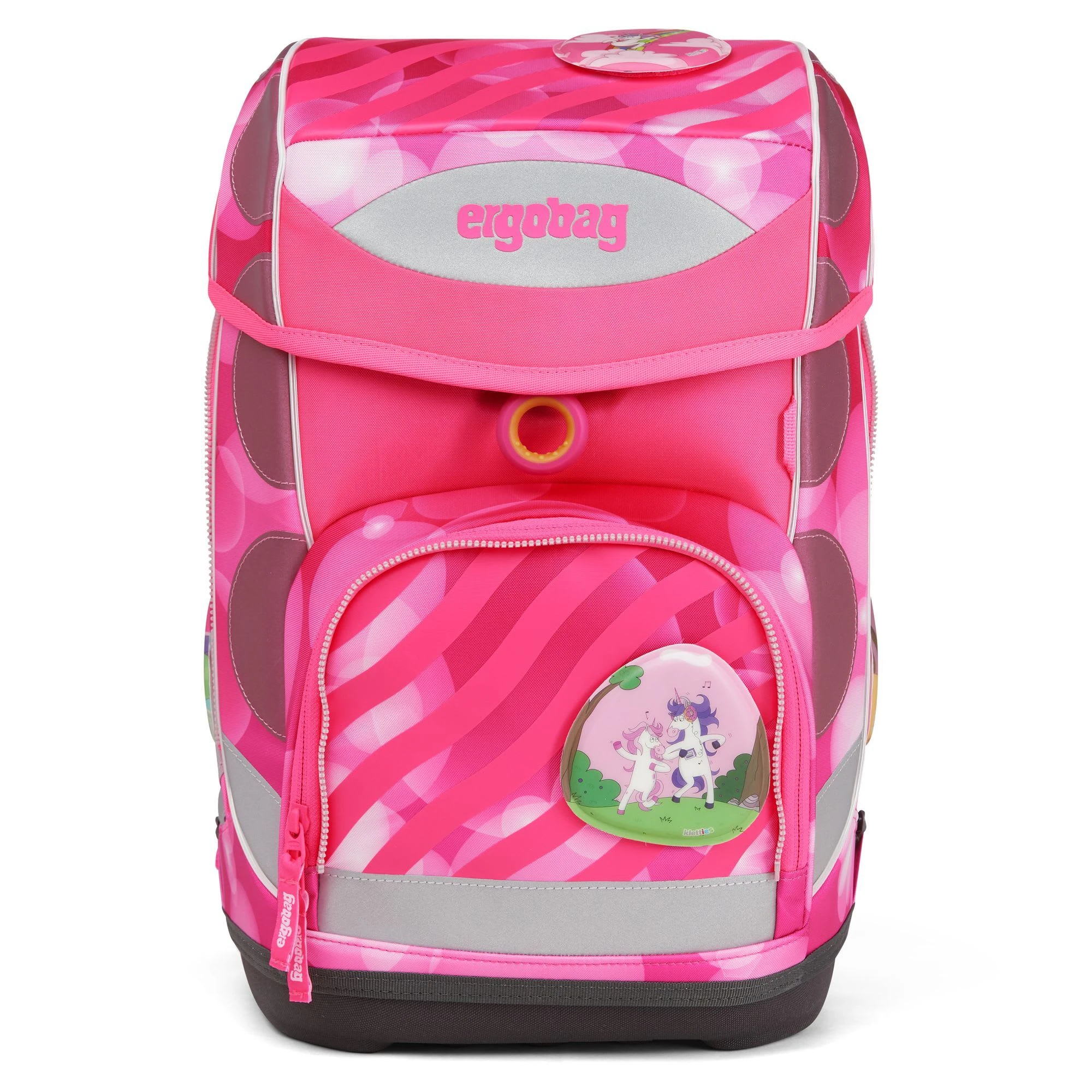 Ergobag Cubo Schulranzen-Set 5tlg. Inkl. Klettie-Set In Kuntbärbuntes Einhorn 2 Ergobag Cubo Schulranzen-Set 5tlg. Inkl. Klettie-Set In Kuntbärbuntes Einhorn – Bild 2