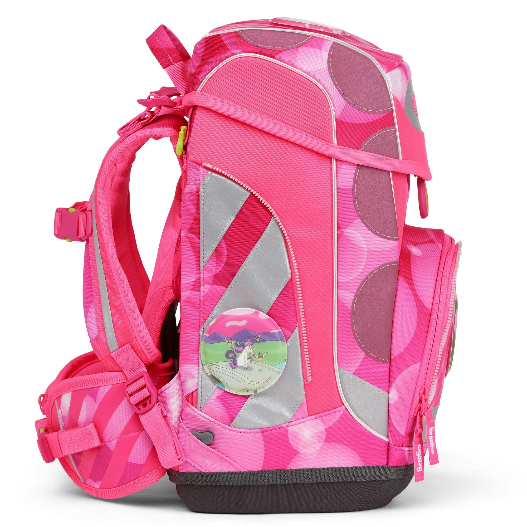 Ergobag Cubo Schulranzen-Set 5tlg. Inkl. Klettie-Set In Kuntbärbuntes Einhorn 3 Ergobag Cubo Schulranzen-Set 5tlg. Inkl. Klettie-Set In Kuntbärbuntes Einhorn – Bild 3