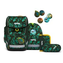 Ergobag Cubo Schulranzen-Set 5tlg. Inkl. Klettie-Set In Tribäratops