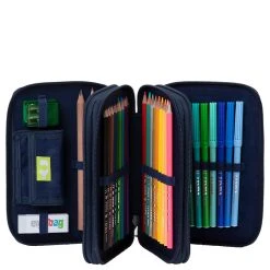 Ergobag Maxi-Federmäppchen MähdreschBär, Befüllt, 40-tlg.