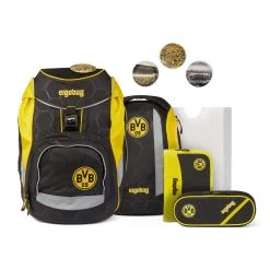 Ergobag Pack Schulranzen-Set 6tlg. Inkl. Klettie-Set In Borussia Dortmund