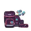 Ergobag Schulranzen Cubo Bärmuda Viereck 21 5-teiliges Set In Lila/pink