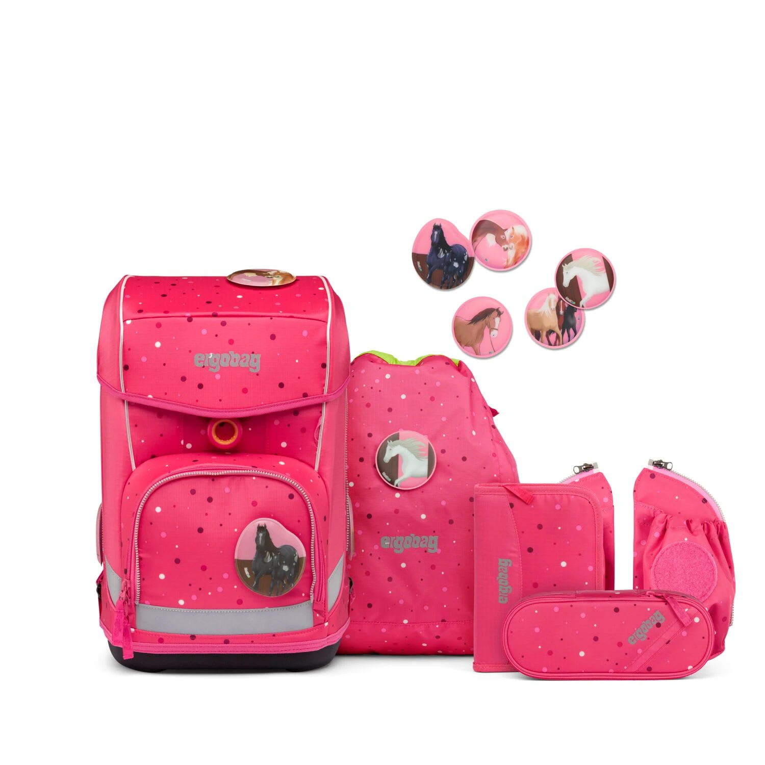 Ergobag Schulranzen Cubo Light Urlaub Auf Dem ReitBärhof 22/23 5-teiliges Set In Rosa 1 Ergobag Schulranzen Cubo Light Urlaub Auf Dem ReitBärhof 22/23 5-teiliges Set In Rosa