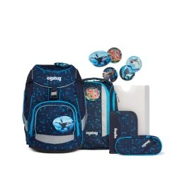 Ergobag Schulranzen TiefseetauchBär 6-teiliges Set In Blau