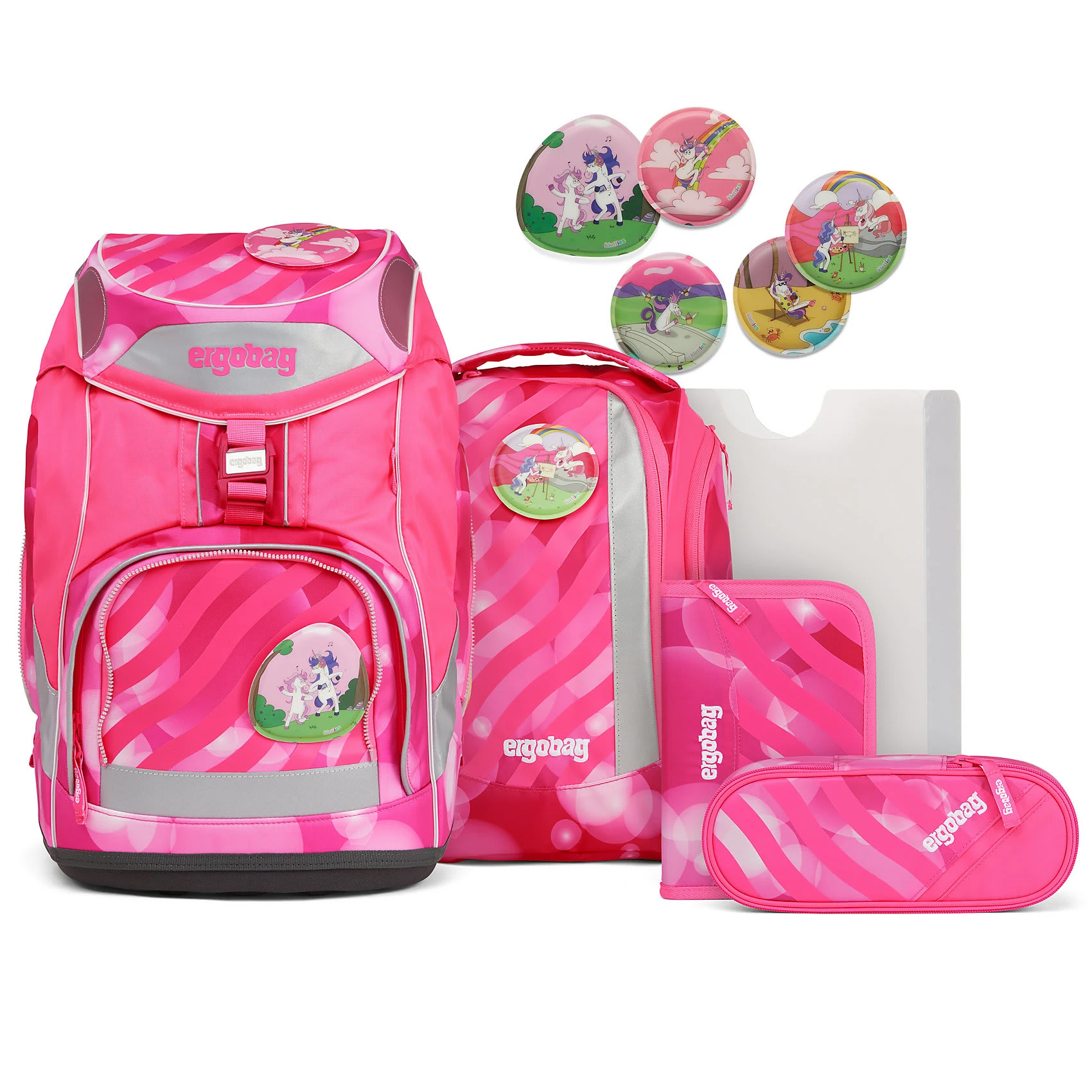 Ergobag Schulranzenset Pack KuntBärbuntes Einhorn, 6-tlg. (2023) 2 Ergobag Schulranzenset Pack KuntBärbuntes Einhorn, 6-tlg. (2023) – Bild 2