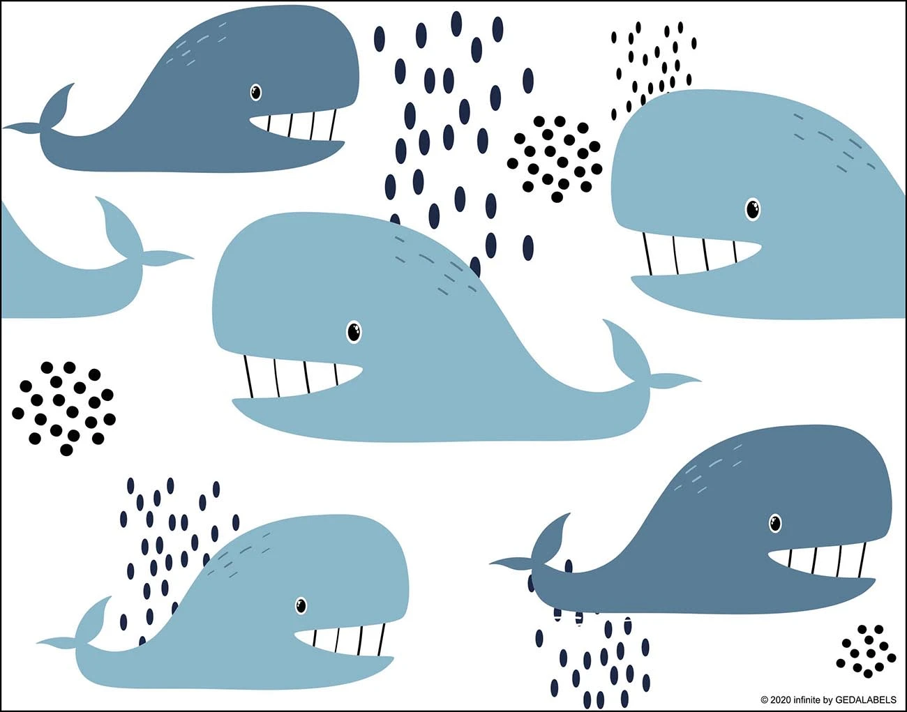 Geda Labels Trinkflasche Wale Glas In Blau - 500 Ml 3 Geda Labels Trinkflasche Wale Glas In Blau - 500 Ml – Bild 3