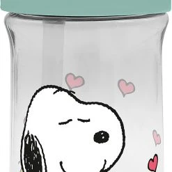 Geda Labels Tritan-Trinkflasche Mit Integriertem Trinkhalm Peanuts Kids Snoopy, 350 Ml