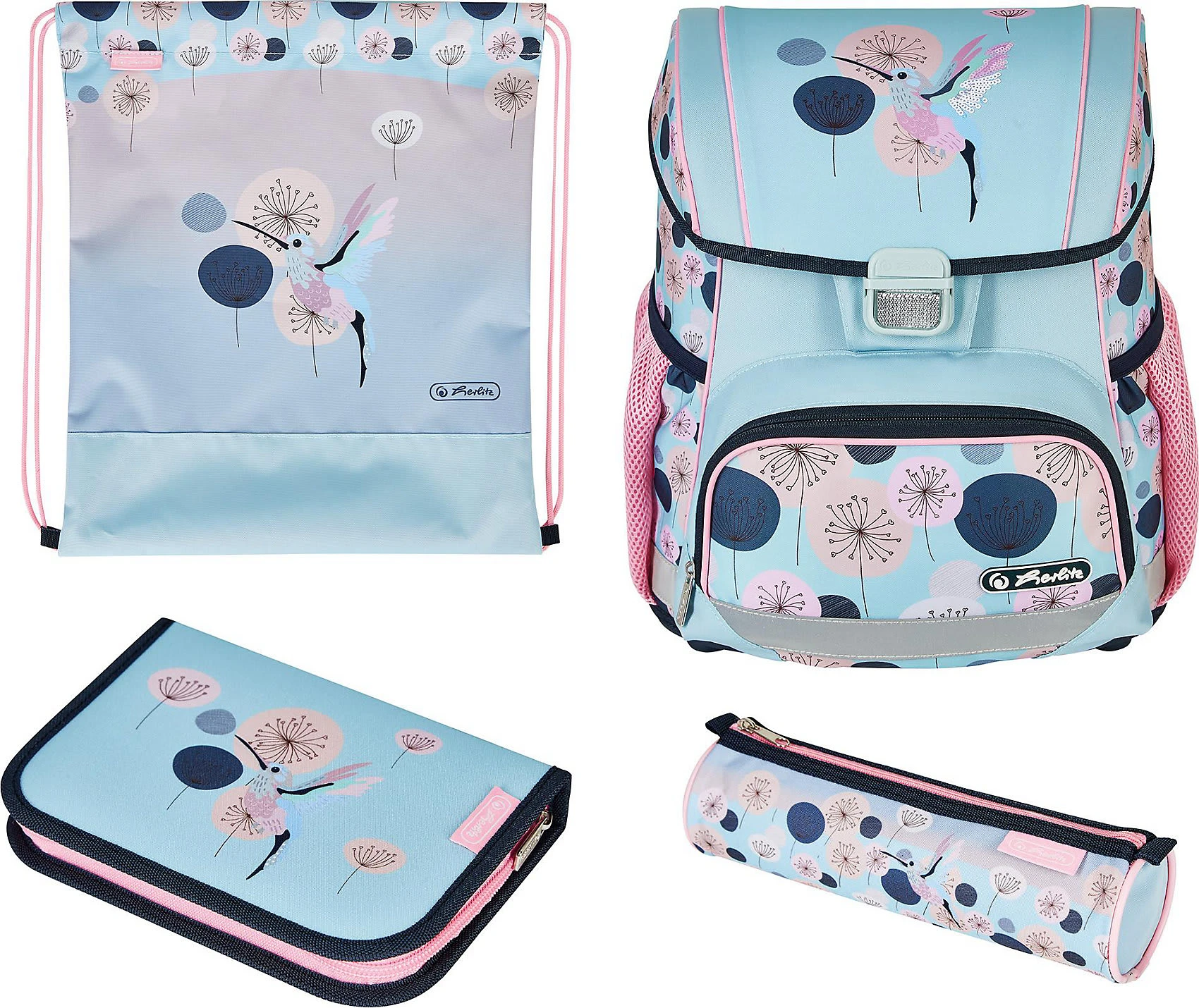 Herlitz Schulranzenset LOOP PLUS Hummingbird, 4-tlg. (2022) 2 Herlitz Schulranzenset LOOP PLUS Hummingbird, 4-tlg. (2022) – Bild 2