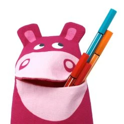 Julica Stiftemäppchen "Nelli Nilpferd" In Pink - Inkl. Malheft Und Geschenkkarte